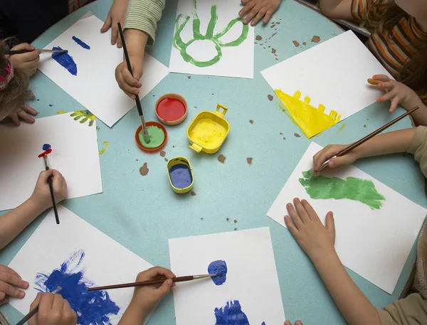 stock image Children painting