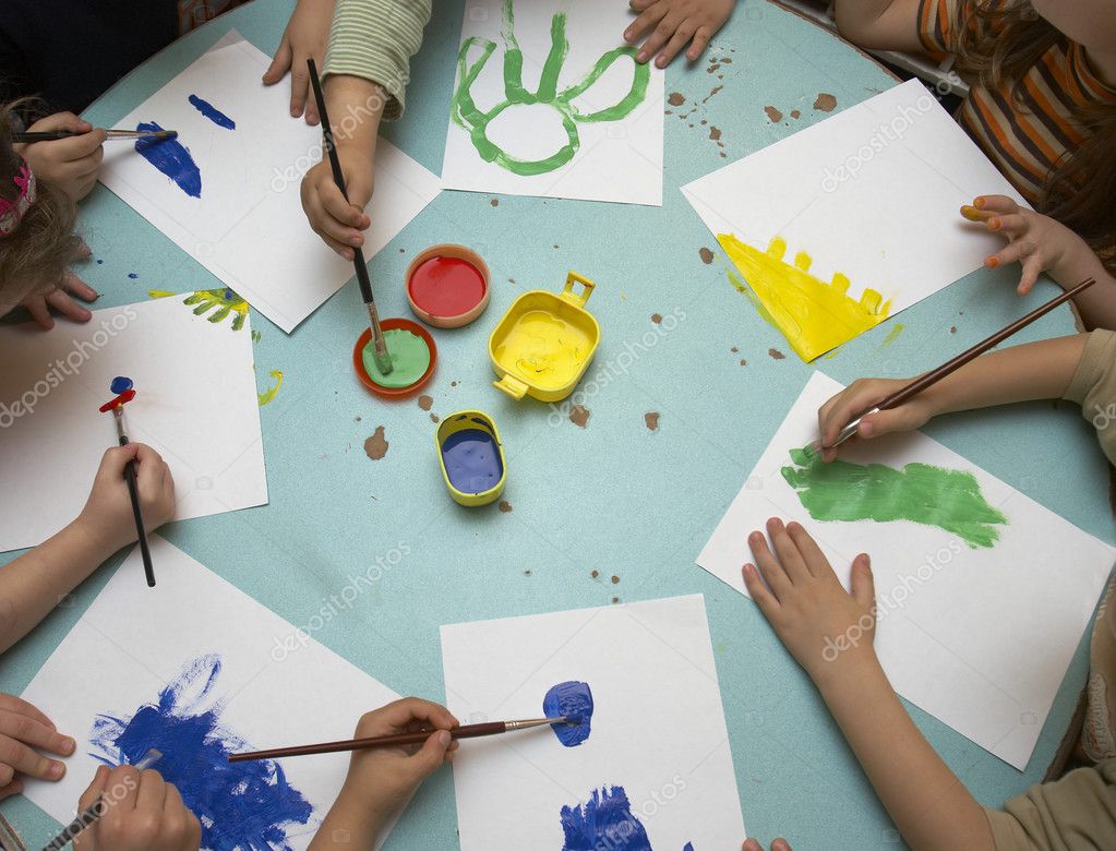 Children painting Stock Photo by ??PicsFive 10954887