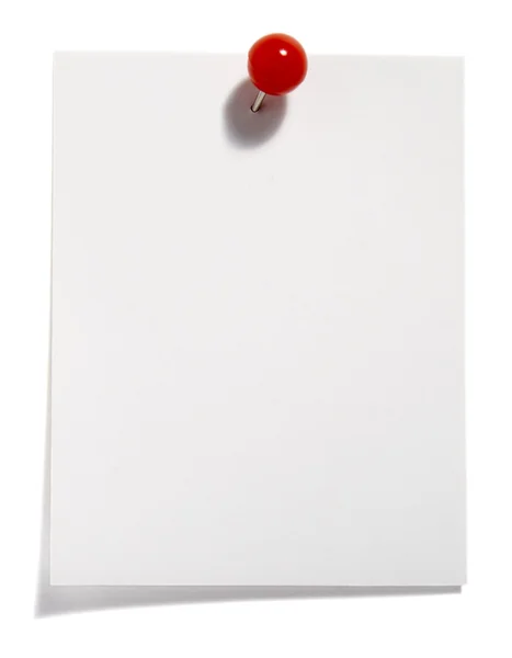 Papier met rode clip — Stockfoto