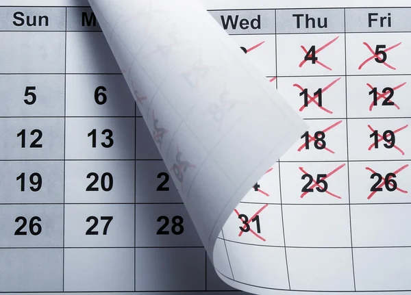 Calendario de primer plano — Foto de Stock