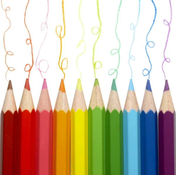 Colorful pencils tracing — Stock Photo, Image