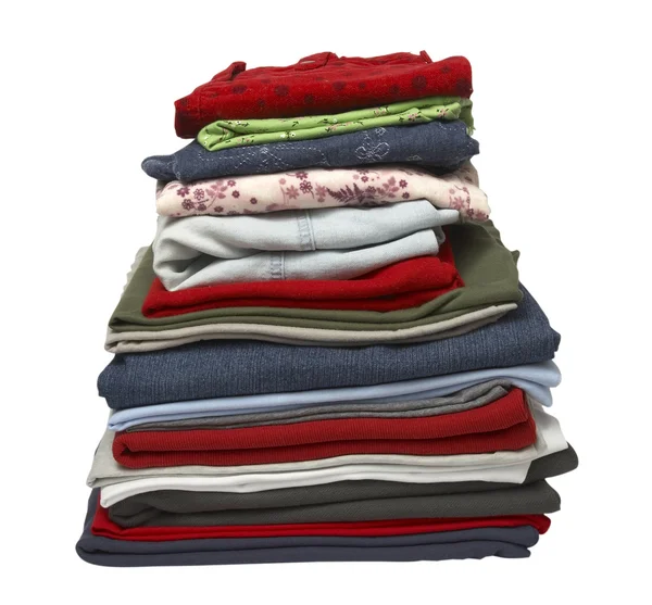 stock image Stack of clothing shirts