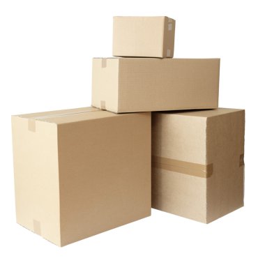 Cardboard boxes stack package clipart