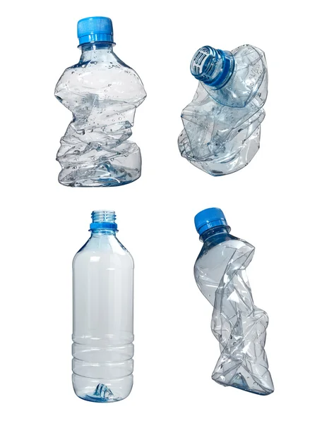 Plastflaskor papperskorgen avfall ekologi — Stockfoto