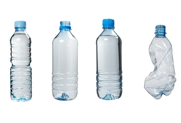 Plastové lahve koš odpadní ekologie — Stock fotografie