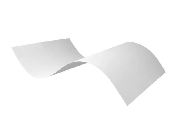 Prázdný papír curl létání ve větru — Stock fotografie