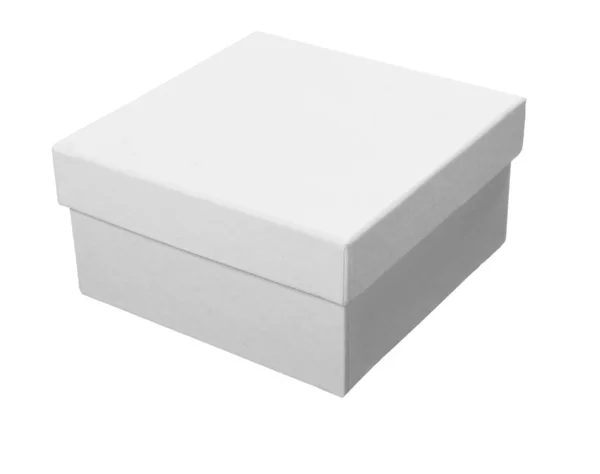 Białe pudełko pakiet — Zdjęcie stockowe