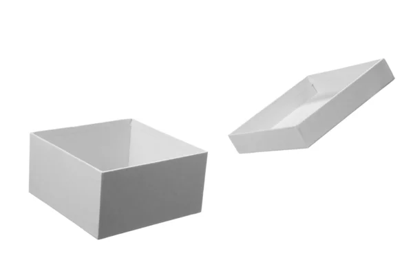 Białe pudełko pakiet — Zdjęcie stockowe