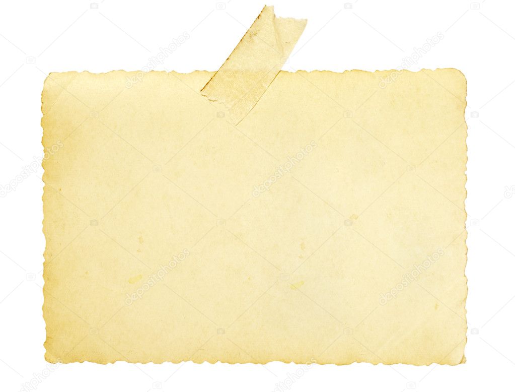 Antique Blank Postcard With Clipping Path Stock Photo - Download