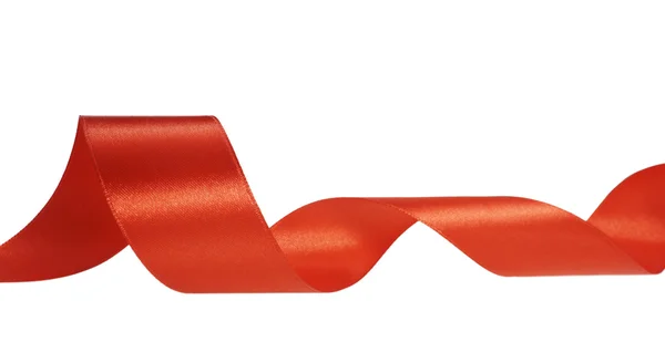 Red ribbon decoration christmas — Stock Photo, Image