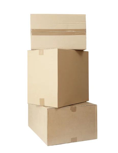 Caixas de papelão empilhar pacote — Fotografia de Stock
