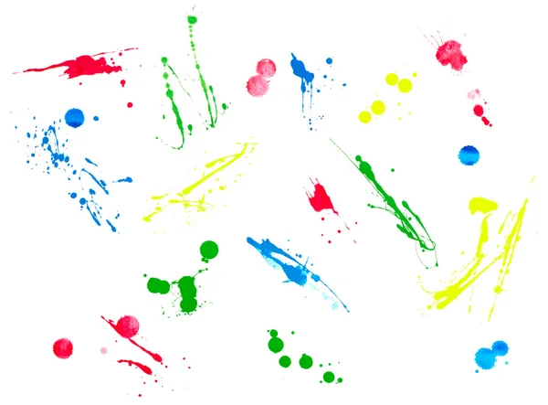 Pintura líquida gota trazos de color —  Fotos de Stock