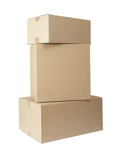 stock image Cardboard boxes stack package