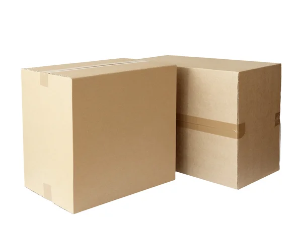 Kartónové krabice, zásobník balíček — Stock fotografie
