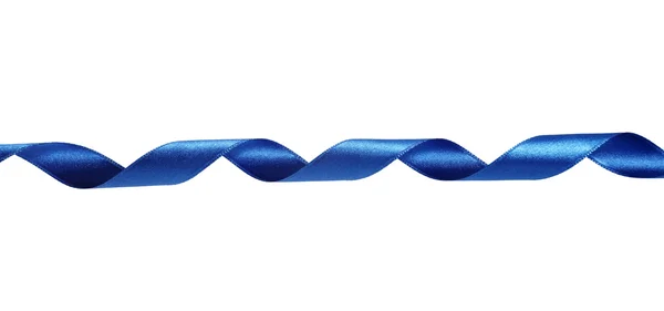 Blue ribbon dekoracji Boże Narodzenie — Zdjęcie stockowe