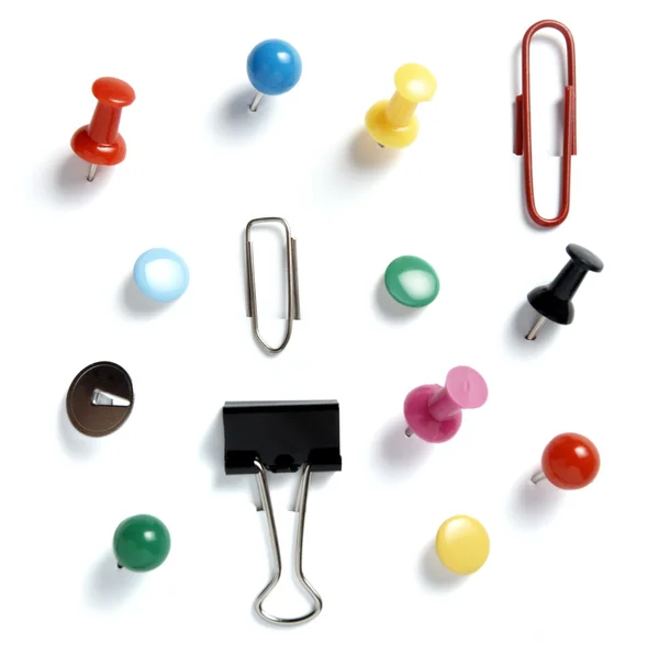 Pushpins collection office business — Stock Photo, Image