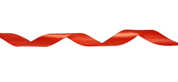 Red ribbon decoration christmas — Stock Photo, Image