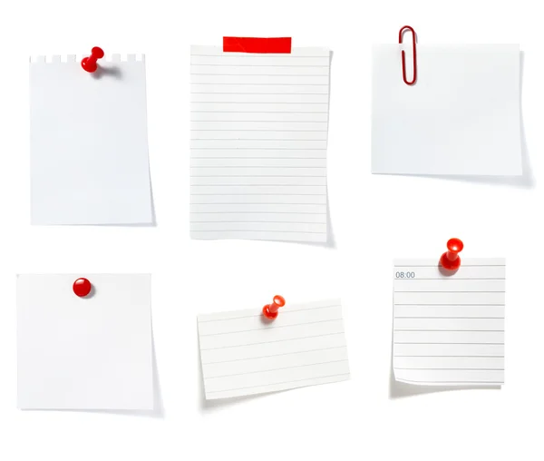 Clip rojo notas negocio oficina grupo — Foto de Stock