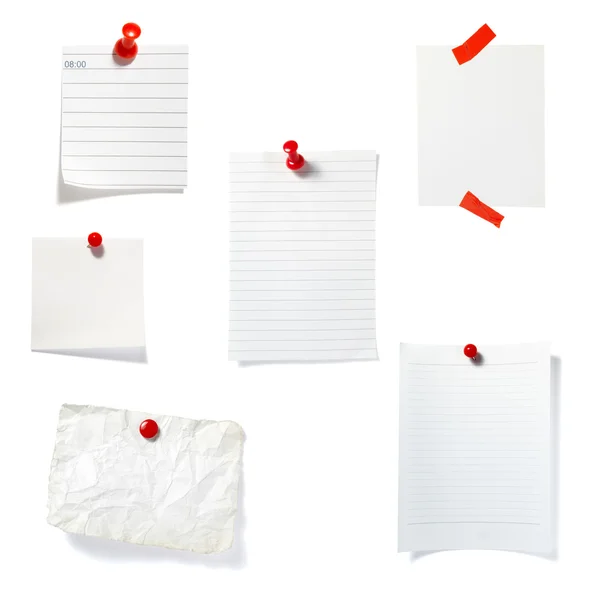 Red clip notes business office group — Stock Photo, Image