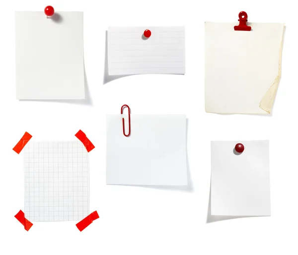 Red clip notes business office group — Stock Photo, Image