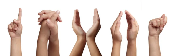 Řeč těla gesta rukou — Stock fotografie