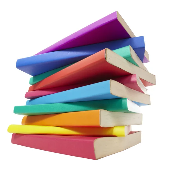 Libros coloridos apilan educación — Foto de Stock