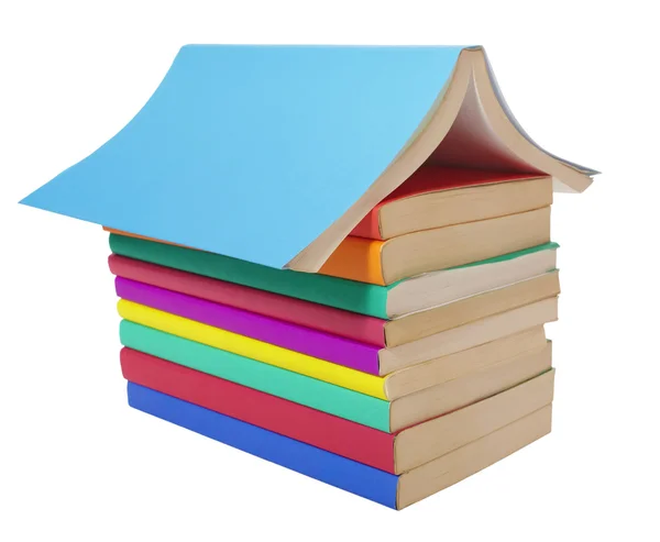 Libros coloridos apilan educación — Foto de Stock