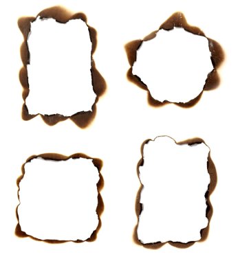 Burn paper frame background clipart