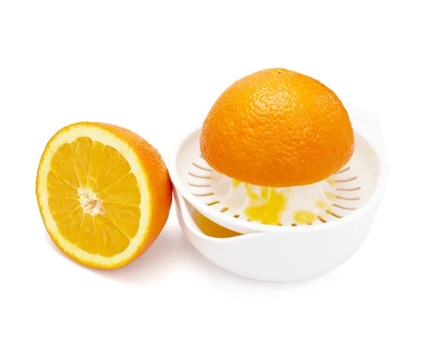 Orange juice forberedelse frugt mad kost sund kost - Stock-foto