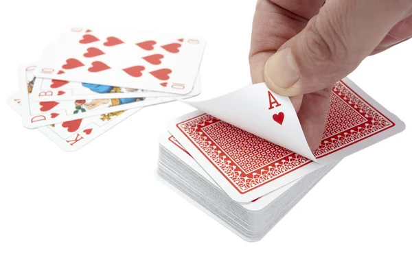 Gry w karty poker hazard gry rekreacyjne — Zdjęcie stockowe