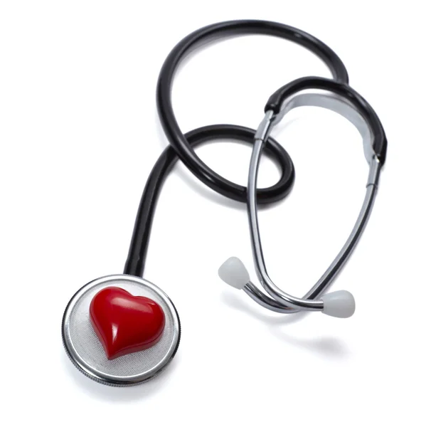 听诊器的心药品保健工具 — 图库照片