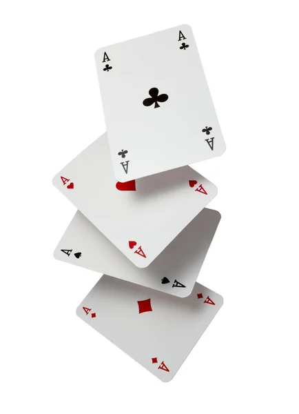 Hrací karty poker hrát hry pro volný čas — Stock fotografie