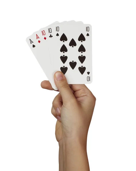 Speelkaarten poker gokken spel recreatie — Stok fotoğraf