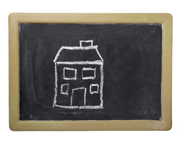 Chalkboard casa casa inmobiliaria arquitectura construcción — Foto de Stock