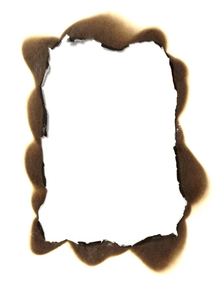 Branden papier frame achtergrond — Stockfoto