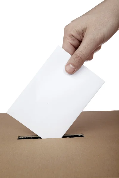 Виборча скринька виборчого бюлетеня політичні вибори — стокове фото