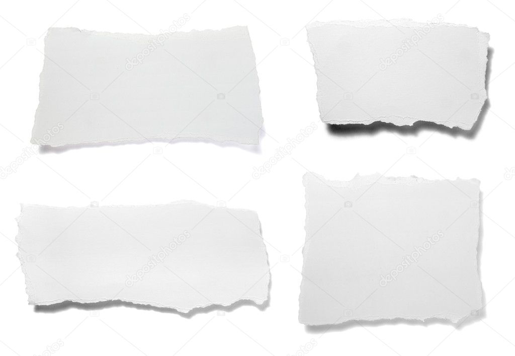 Ripped white paper note message background