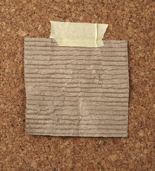 Brązowy stary papier Uwaga tło cork pokładzie — Zdjęcie stockowe
