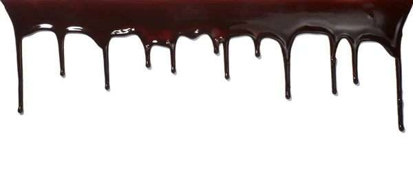 漏れている液体の甘い食べ物チョコレート シロップ — ストック写真