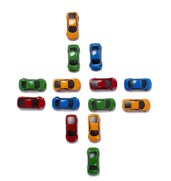 Vehículos de juguete transporte de tráfico —  Fotos de Stock