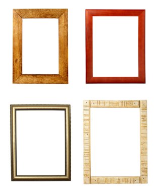 Wooden frame art decoration gallery clipart
