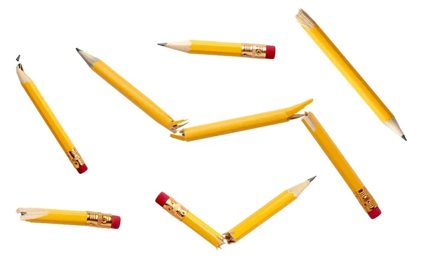Used broken pencil education business — Stock Photo, Image