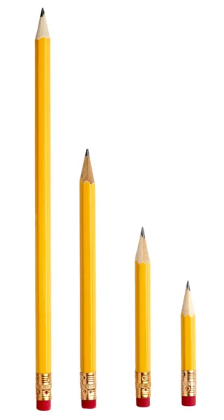 Utilisé crayon cassé entreprise d'éducation — Photo