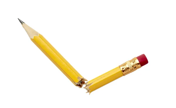 Negócio de educação de lápis quebrado usado — Fotografia de Stock
