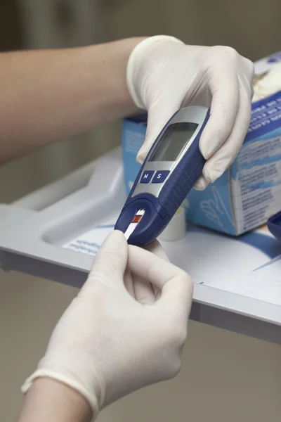 Lab blodprov sjukvård medicin diabetes — Stockfoto