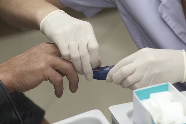 Laboratoře krevní test zdravotní péče medicíny cukrovce — Stock fotografie