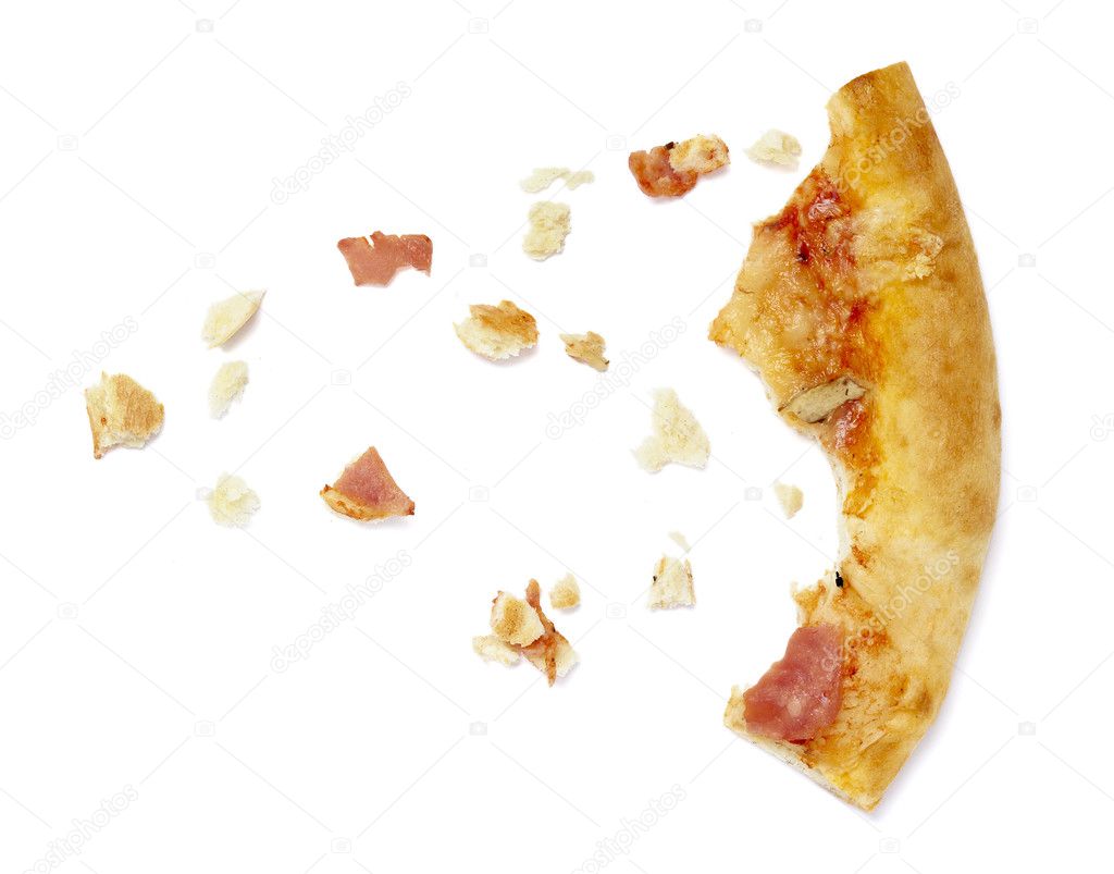 Pizza food meal eaten crumbs