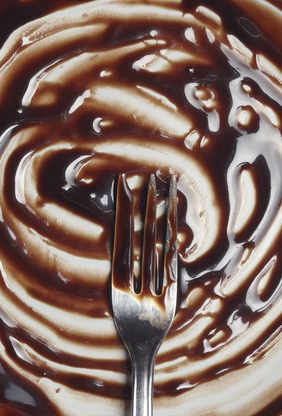 Choklad sirap läcker sås ätit söt mat — Stockfoto