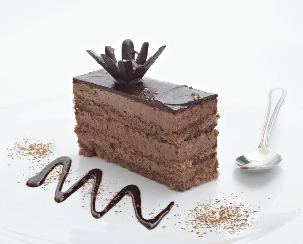 Delikatny jedzenie ciasto czekoladowe — Zdjęcie stockowe