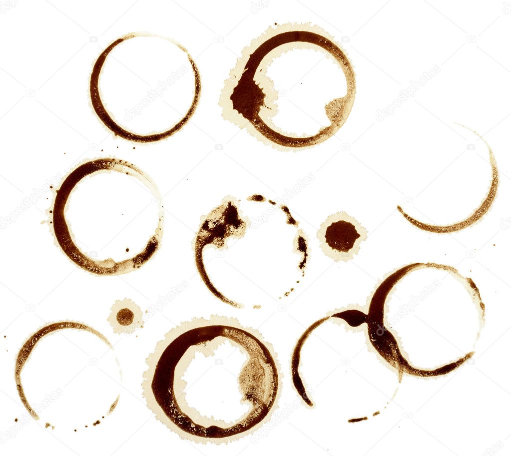 Coffee stains group food beverage drink